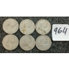 Image 1 : LOT OF 6 - 1944 CDN 25 CENT COINS