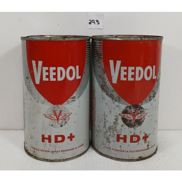 LOT OF 2 - VEEDOL HD QT CANS