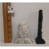 Image 2 : LOT OF 2 - STAGHEAD CARVING & MINIATURE TOTEM POLE