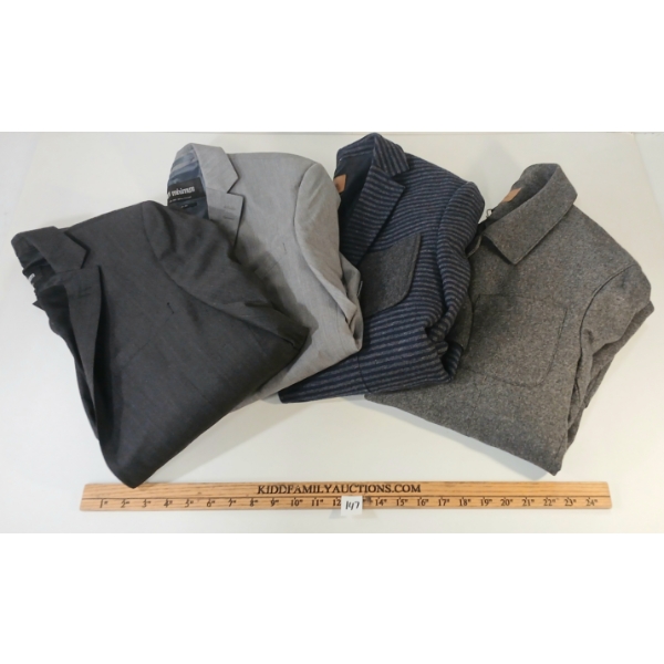 LOT OF 4 - MEN'S MINIMUM BLAZERS - FT ZAIN, HOXIE & TERENCE STYLES