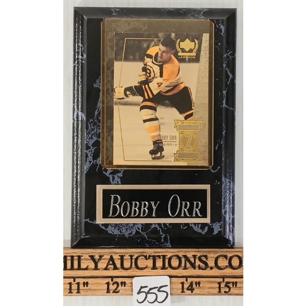 1966-1978 BOSTON BRUINS #4 BOBBY ORR HOCKEY CARD PLAQUE