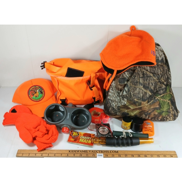 JOB LOT - MEN'S YUKON HUNTING KIT, HATS, HIKING POLES, ETC 