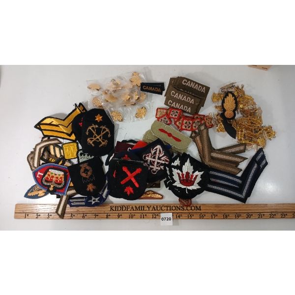 JOB LOT - CDN PATCHES, PINS & BADGES - INCL NAVY & ARMED MEDICAL CORPS.