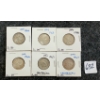 Image 2 : LOT OF 6 - 1966 & 1967 CDN 25 CENT COINS