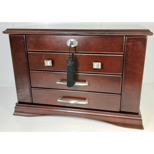 AROLLY LARGE MODERN STYLE JEWELRY BOX - INCL KEYS