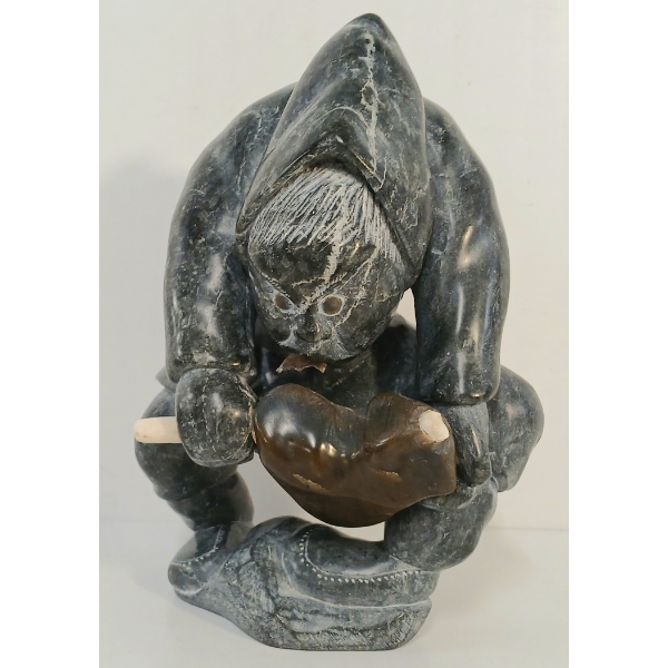 "MAN & MEAT" BY JOHNNY ACULIAK (1951-2008) - STONE & BONE