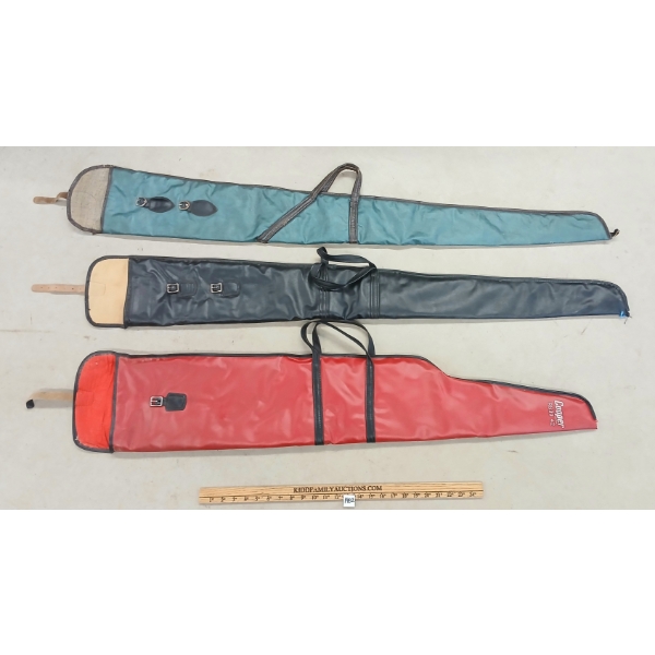 LOT OF 3 - LEATHER SOFT LONG CASES - INCL COOPER