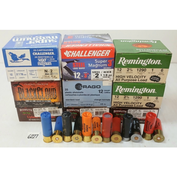 AMMO: 180X MIXED 12GA - 2-3/4 & 3IN - MIXED SHOT