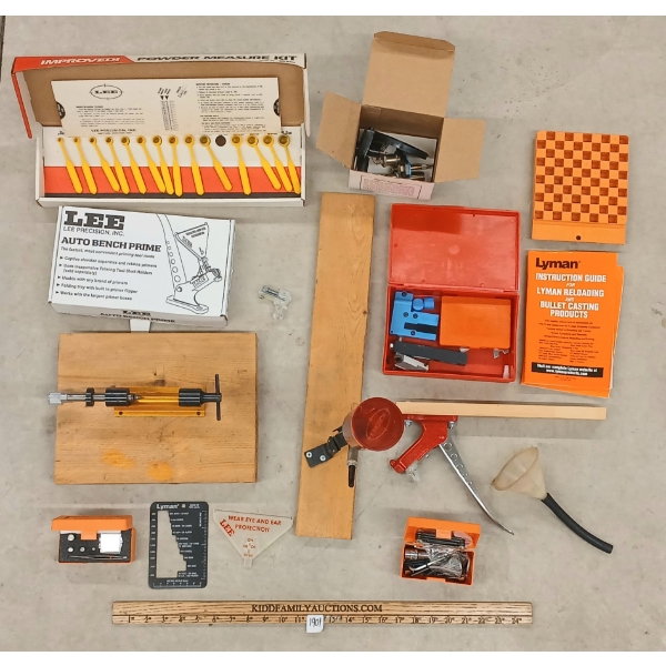 JOB LOT - RELOADING TOOLS & ACCESSORIES - INCL LEE POWDER MEASURE KIT, FORSTER CASE TRIMMER