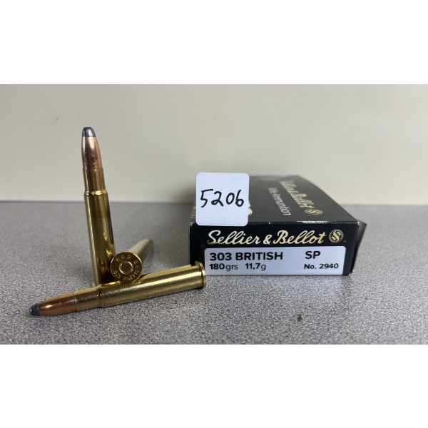 AMMO: 20X S&B .303 BRIT 180 GR. SP 