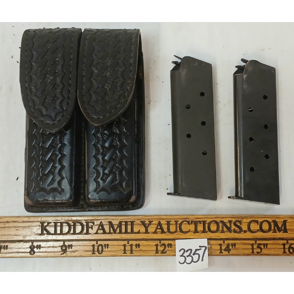 LOT OF 3 - SHOOTING STAR .45CAL MAGS & HOLSTER - PAL REQ.