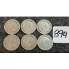 Image 2 : LOT OF 6 - 1938 CDN 25 CENT COINS