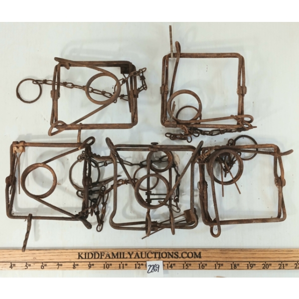LOT OF 5 - #100 & 110 CONNI BEAR TRAPS