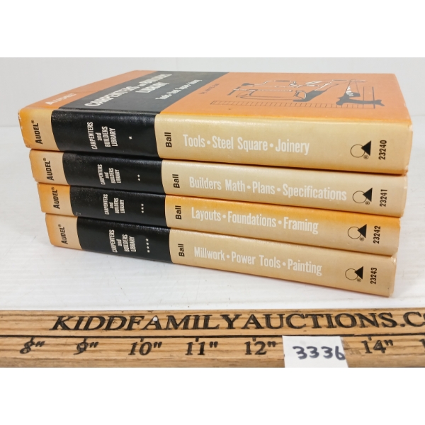 LOT OF 4 - AUDEL CARPENTERS & BUILDERS LIBRARY PUBLICATIONS