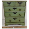 Image 1 : GREEN TABLETOP CHEST OF DRAWERS