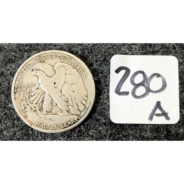 1943 US WALKING LIBERTY SILVER HALF DOLLAR