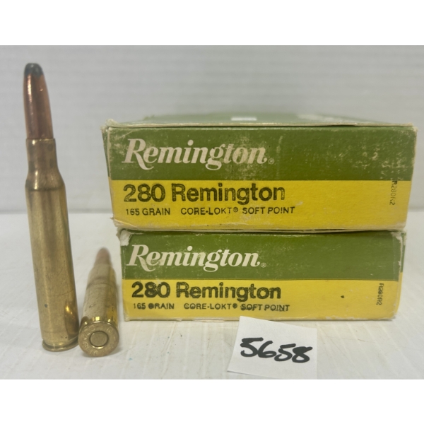 AMMO: 40X REMINGTON .280 REM 165GR. 