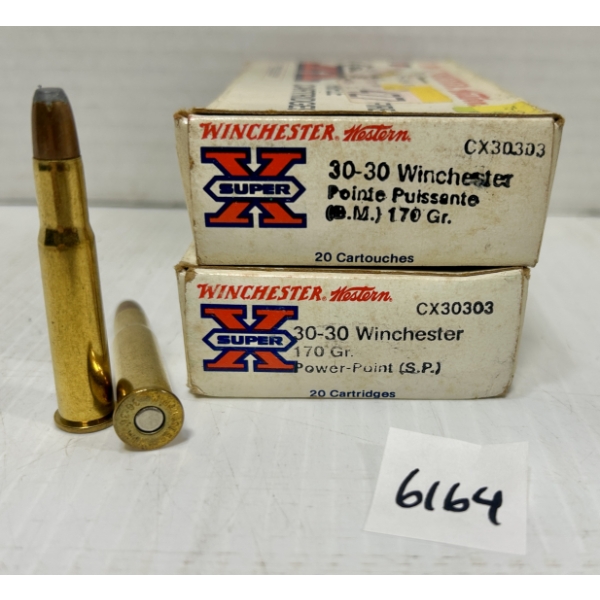 AMMO: 40X WINCHESTER .30-30 WIN 170 GR SP
