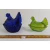Image 4 : LOT OF 2 - NESTING HEN CANDY DISHES