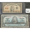 Image 1 : LOT OF 2 - 1923 & 1937 CDN $5 & 25 CENT BANKNOTES
