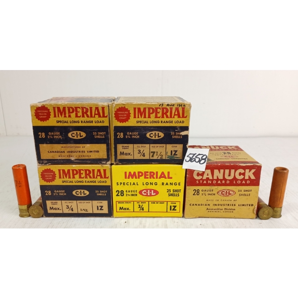 AMMO: 96X IMPERIAL & CANUCK 28GA - 2-3/4IN - #6 & 7-1/2 SHOT