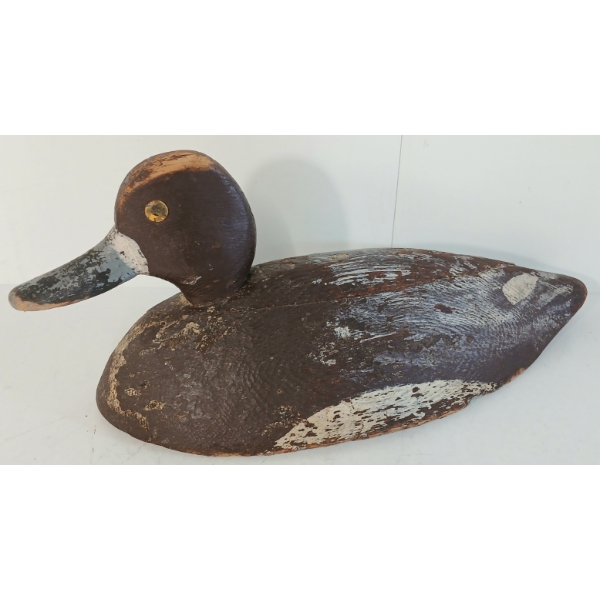 REDHEADED GOLDEN EYED DECOY DUCK - SIGNED
