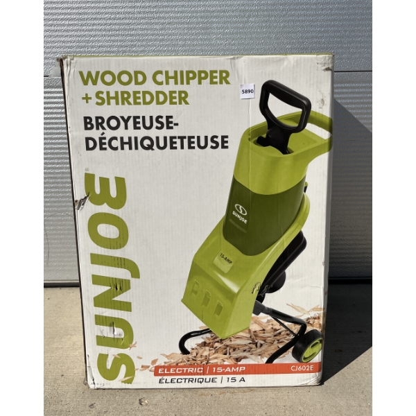 SUNJOE 15A ELECTRIC WOOD CHIPPER / SHREDDER