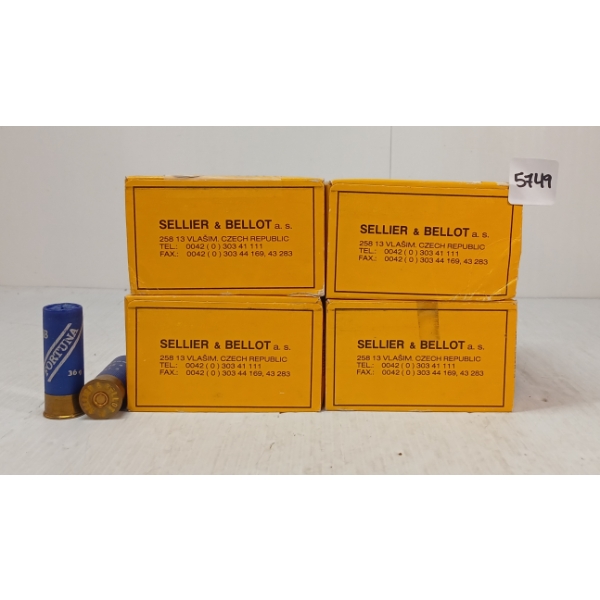 AMMO: 100X SELLIER & BELLOT 12GA - 2 3/4IN - #4 SHOT