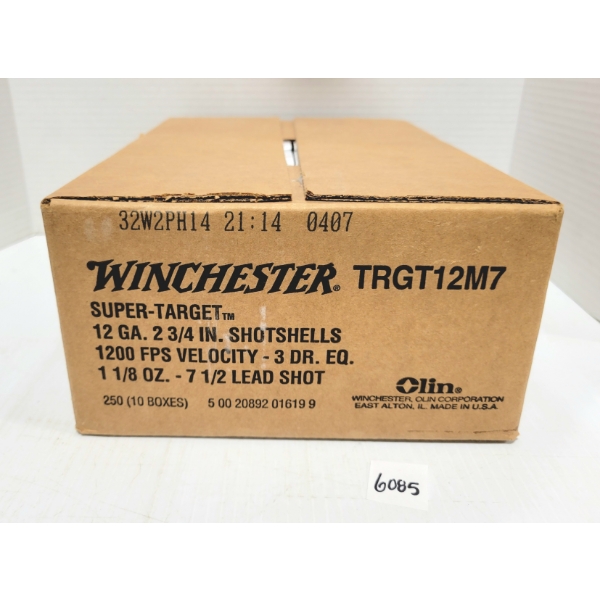 AMMO: 250X WINCHESTER 12 GA 2 3/4 IN NO 7.5 - SEALED
