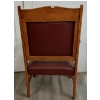 Image 3 : OAK PRESIDENTIAL CHAIR - BURGUNDY LEATHER UPHOLSTERY