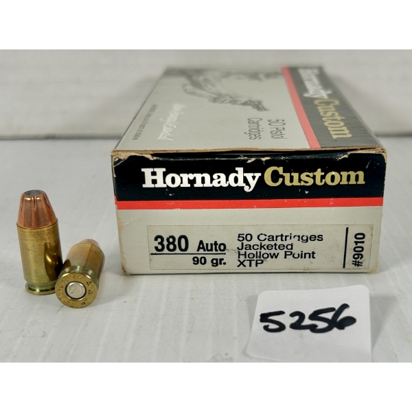 AMMO: 50X HORNADY .380 ACP 90GR. HP 