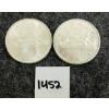 Image 1 : LOT OF 2 - 1962 CDN SILVER DOLLARS - VOYAGEUR