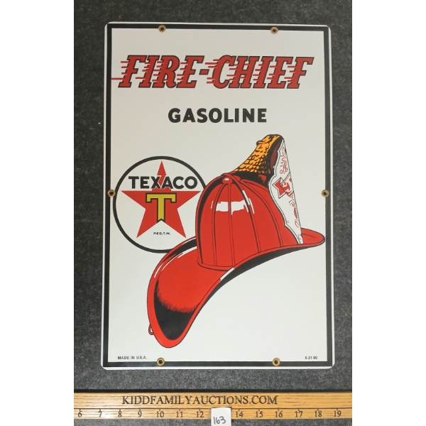 TEXACO FIRE-CHIEF GASOLINE SSP SIGN