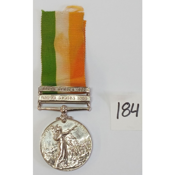 KING'S SOUTH AFRICA MEDAL - 3019. PTE. J. HALL 4TH HUSSARS