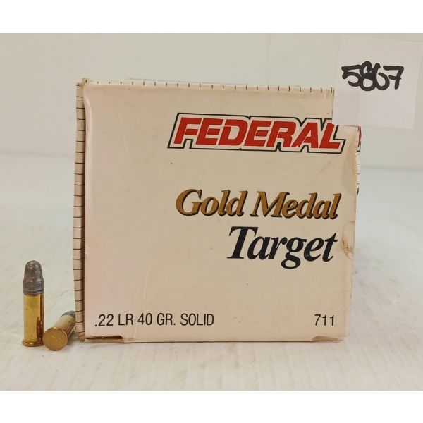 AMMO: 300X FEDERAL GOLD METAL .22 LR - 40GR - SOLID