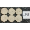 Image 1 : LOT OF 6 - 1968 CDN 25 CENT COINS