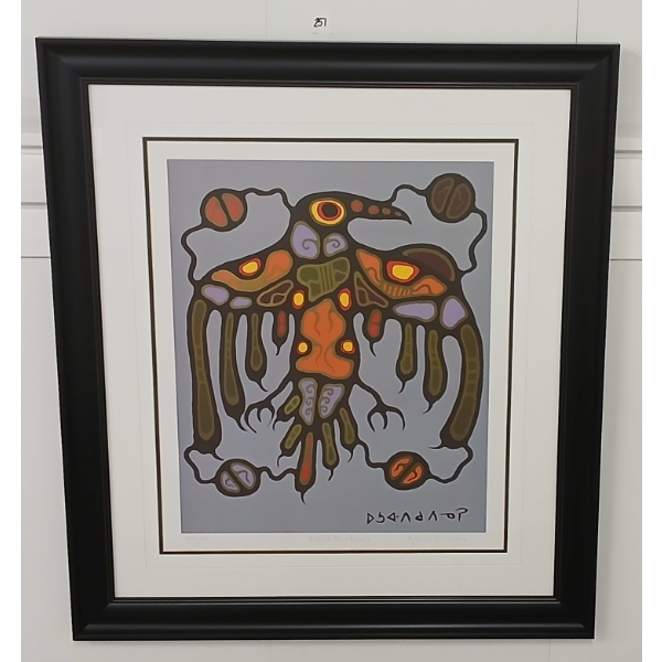 "SACRED THUNDERBIRD" BY NARVAL MORRISSEAU (1932-2007) - FRAMED PRINT