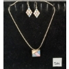 Image 4 : LOT OF 2 - STERLING SILVER PASTEL INLAY NECKLACE W/ PAIR OF EARRINGS