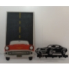 Image 2 : LOT OF 4 - CHEVROLET CHALKBOARD, CAR MOTIF COAT HANGER, GMC ASHTRAY, ETC.