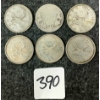 Image 1 : LOT OF 6 - 1945-1966 CDN 25 CENT COINS