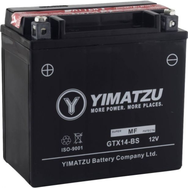 YIMATZU POWER SPORT GTX14-BS 12V BATTERY