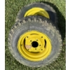 Image 1 : PAIR OF ORIGINAL JOHN DEERE 23 X 8.50-12 TIRES ON RIMS