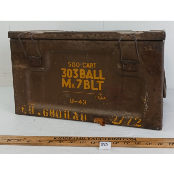 LOT OF 3 - 1945 BRITISH 303BALL MK 7BLT AMMO CRATES