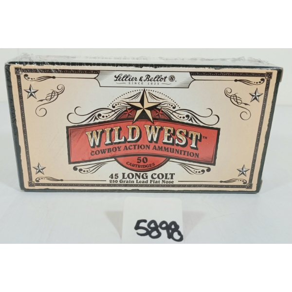 AMMO: 50X LELLIER & BELLOT WILD WEST .45 LONG COLT - 250GR - FN