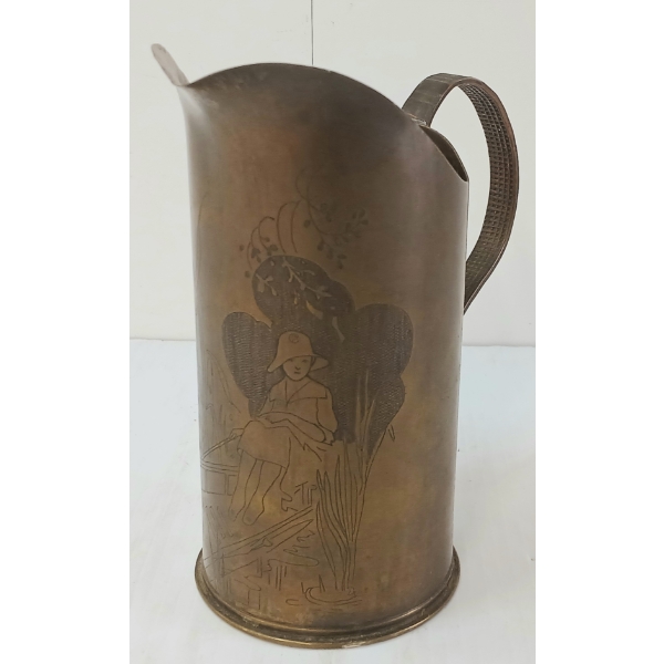 WWI FRENCH ARTILLERY SHELL TRENCH ART PITCHER