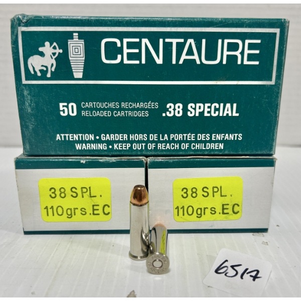 AMMO: 150X .38 SPL RELOADS - 110 GR FMJ