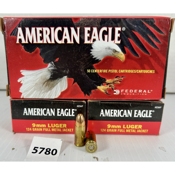 AMMO: 150X FEDERAL 9 MM - 124 GR FMJ
