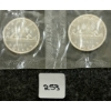 Image 1 :  LOT OF 2 - 1963 CDN SILVER DOLLARS - VOYAGEUR