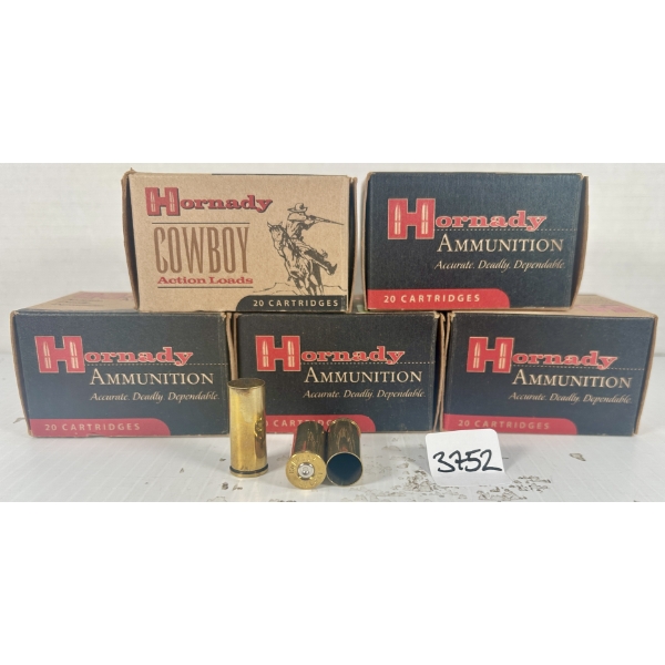 BRASS: 100X HORNADY .45 COLT - ONCE FIRED