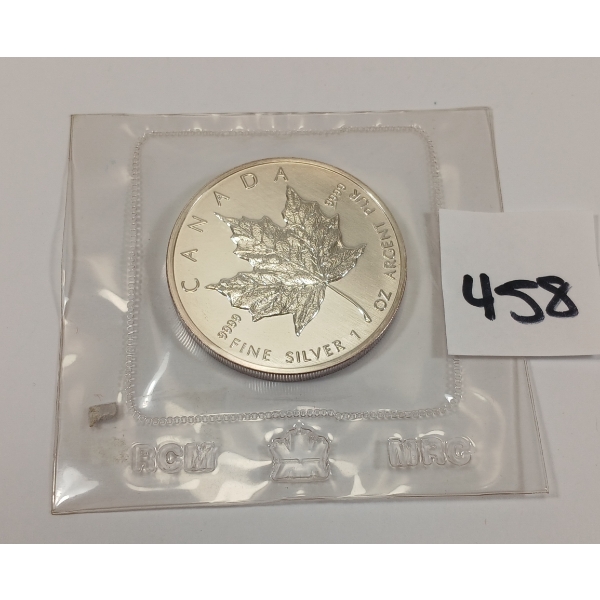 1990 RCM $5 SILVER COIN - 1oz